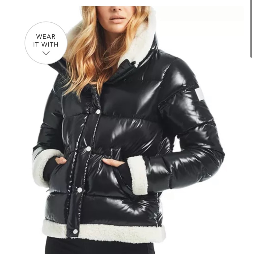 Sam Gigi Shearling Trim Down Jacket - image 2